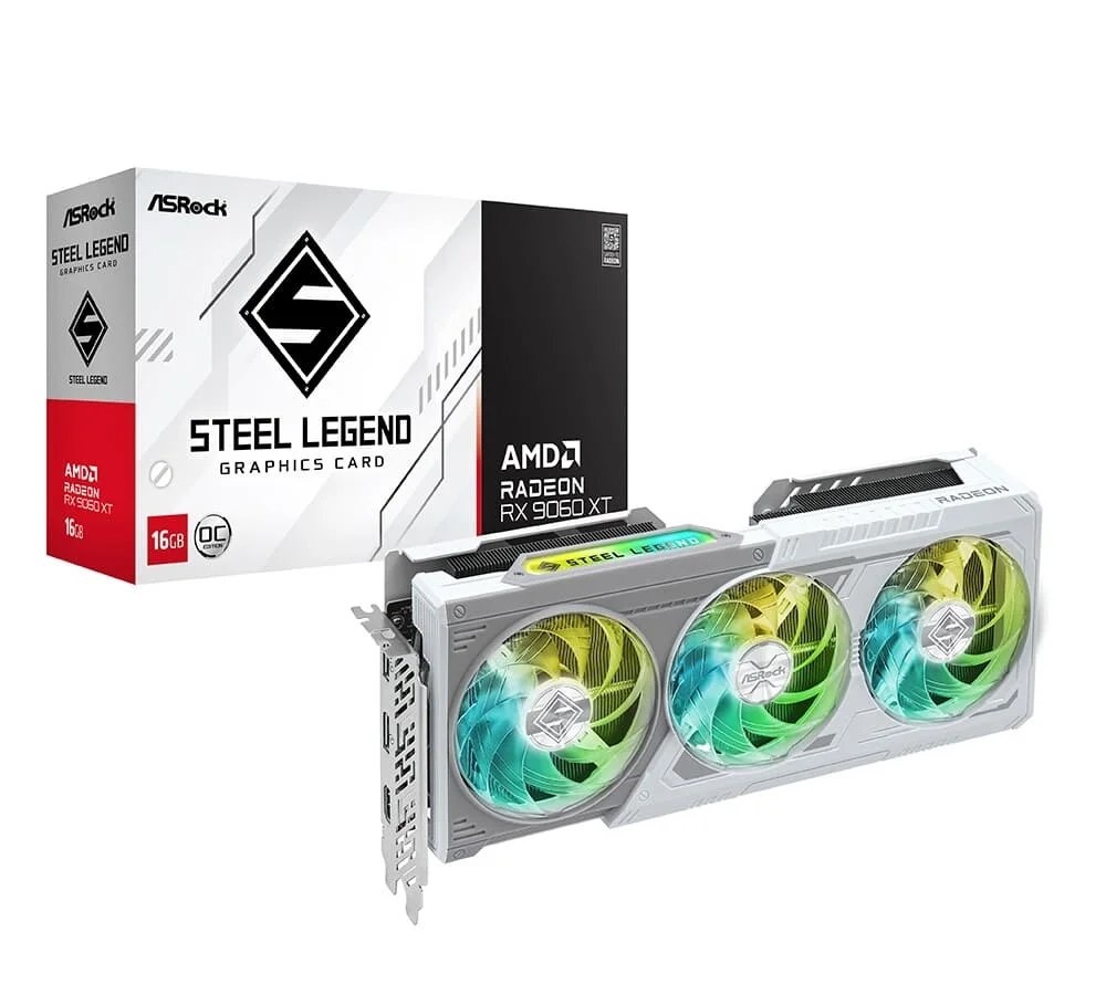Placa de Vídeo ASRock RX 9060 XT SL 16GO AMD Radeon, 16GB, GDDR6, 128bits, Triple Fan, OpenGL 4.6, RDNA 4 - RX9060XT SL 16GO