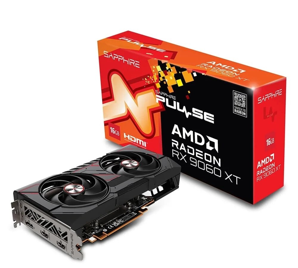 Placa de Vídeo SAPPHIRE RX 9060 XT PULSE AMD Radeon, 16GB, GDDR6, 20 Gbps, FidelityFX, RDNA 4 - 11350-03-20G