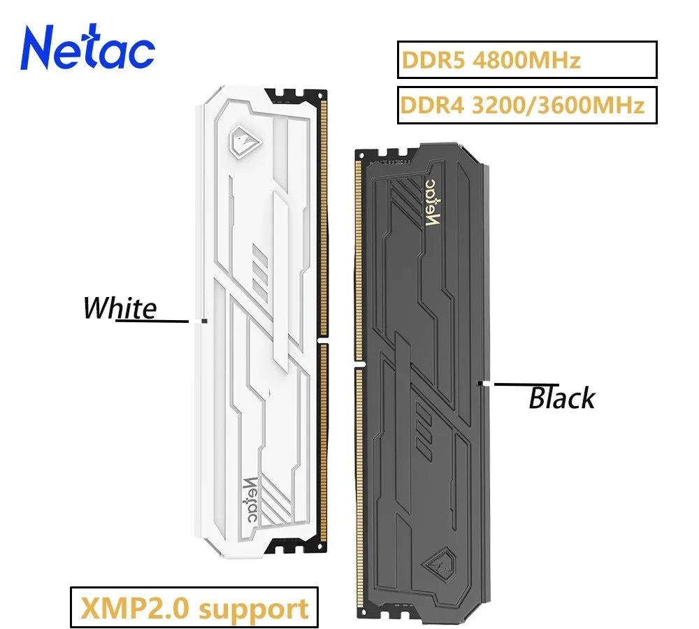 Aliexpress - Memória Netac 1 x 16GB DDR4 3200    1,35V 1 x 16 GB Cinza