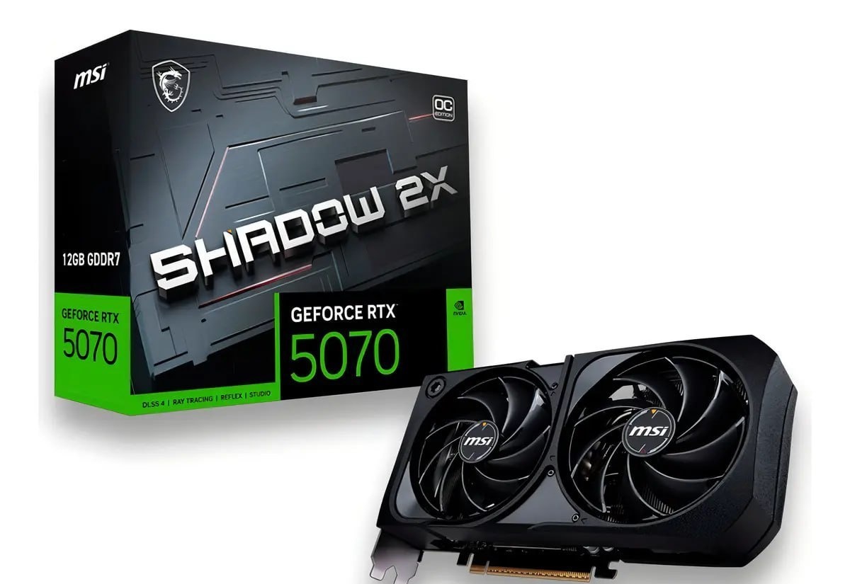 Placa De Video Nv Rtx5070 12gb G7 192bits S 2x Oc Msi