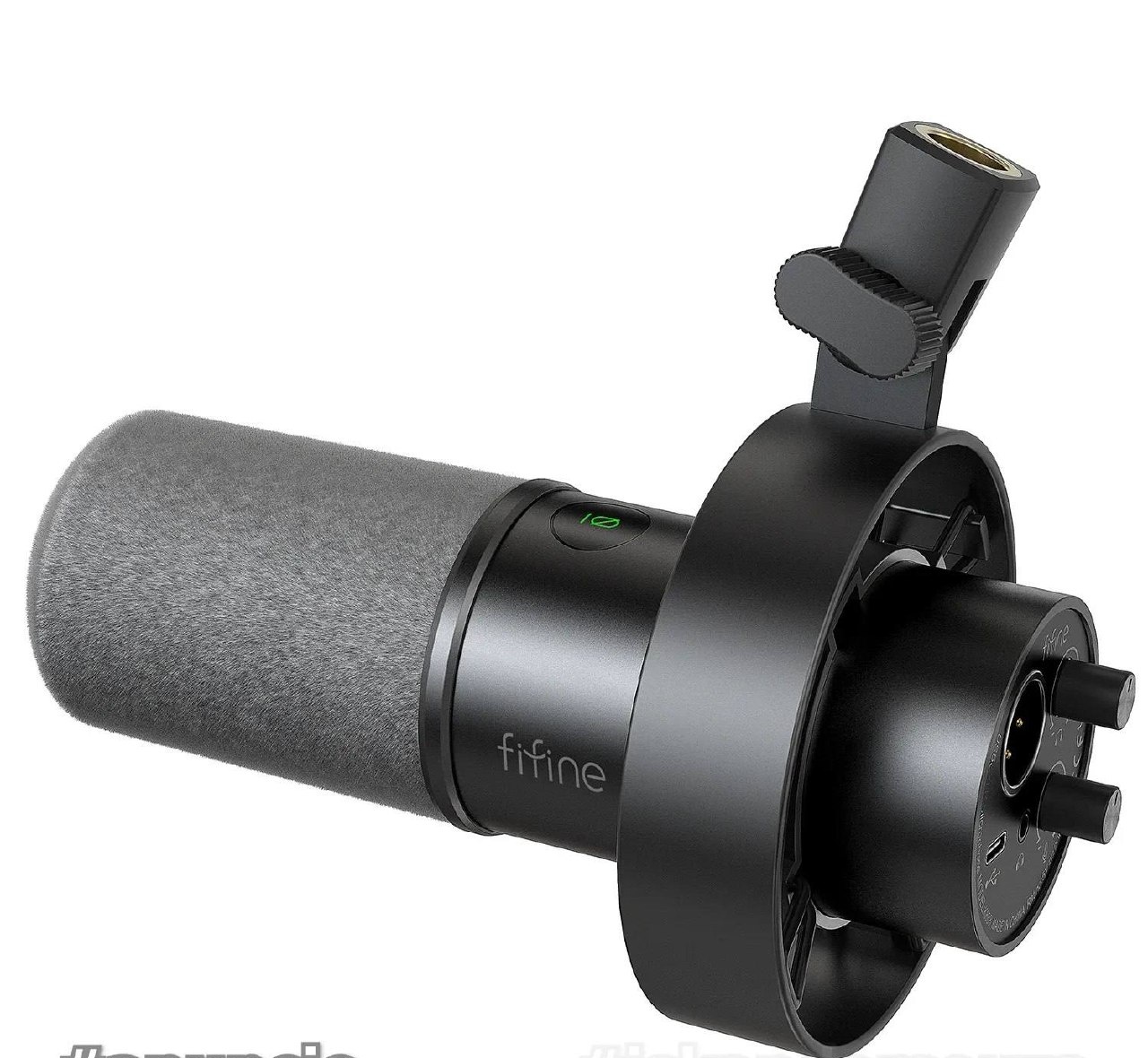 Microfone K688 dinâmico XLR de gravação FIFINE com monitoramento em tempo real