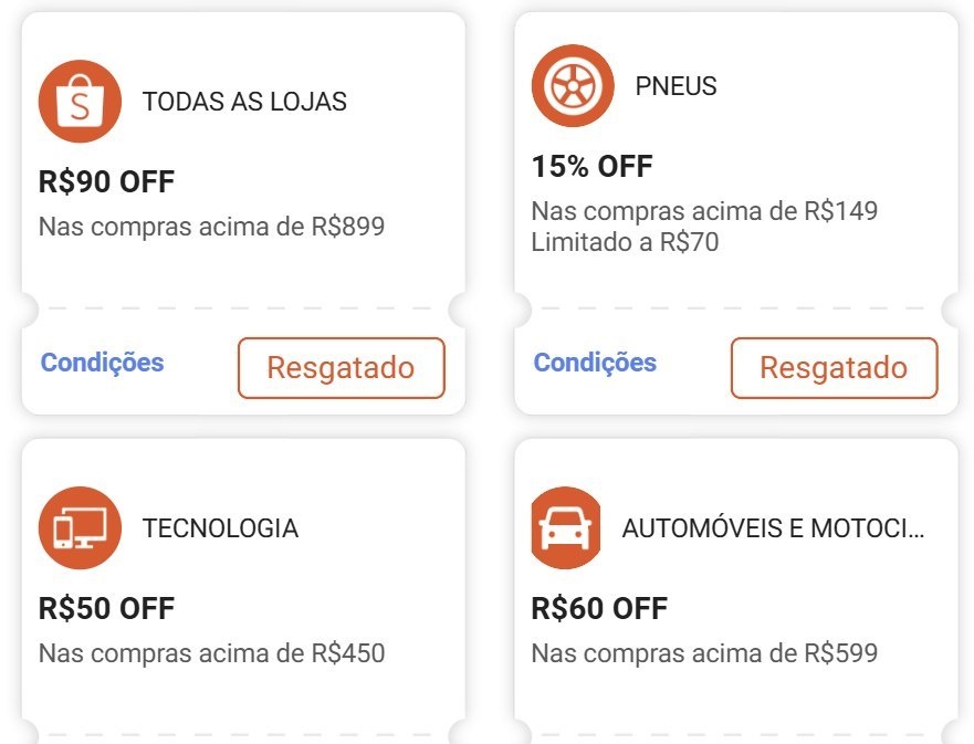Novo Cupom Shopee