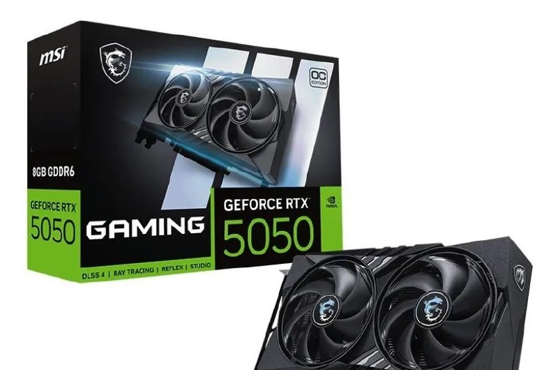 RTX 5050 Placa De Vídeo Msi Nvidia Geforce RTX5050 Gaming Oc 8g