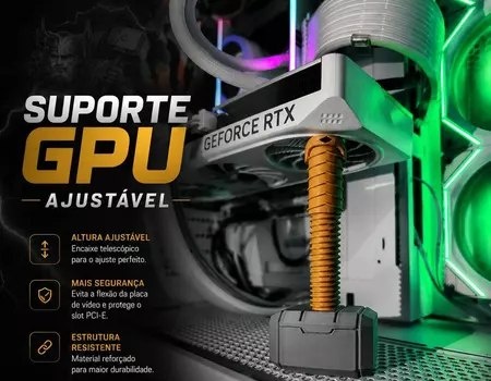 Suporte para placa de vídeo gpu martelo do thor ajustavel 65mm X 95mmP