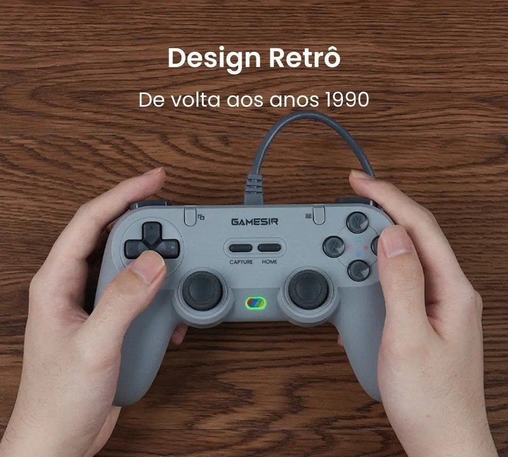 Controle Gamer Retro GameSir Tegenaria Lite, joysticks de efeito Hall, taxa de pesquisa de 1000 Hz, anti-deriva para Nintendo Switch 2, PC, Estilo PS2 PS5 Retrô