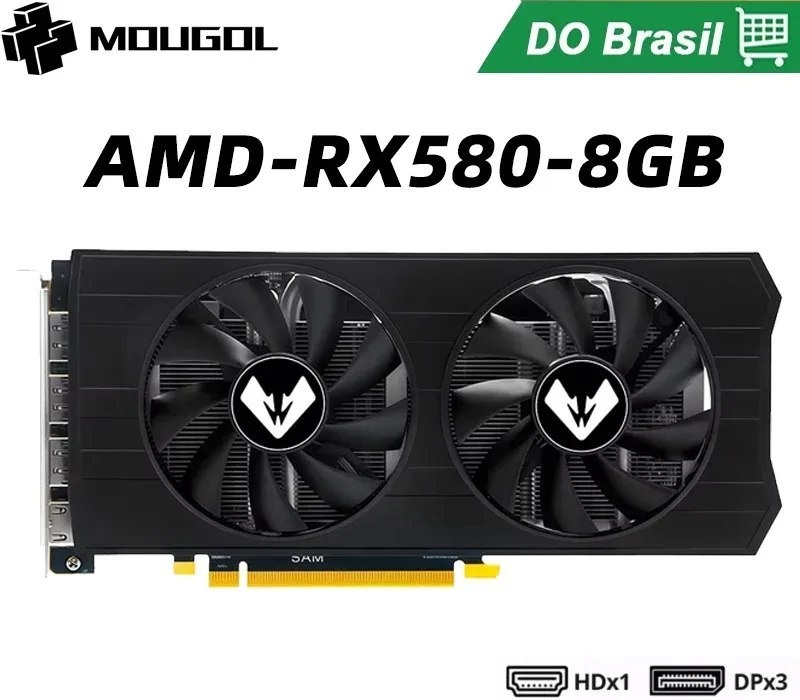 RX 580 Mougol 8GB Placa De Vídeo AMD Radeon rx580 usada