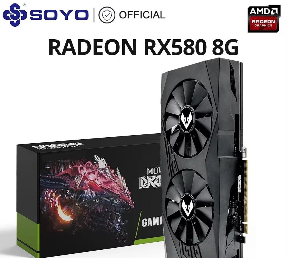 RX 580 Soyo 8GB Placa De Vídeo AMD Radeon rx580 usada