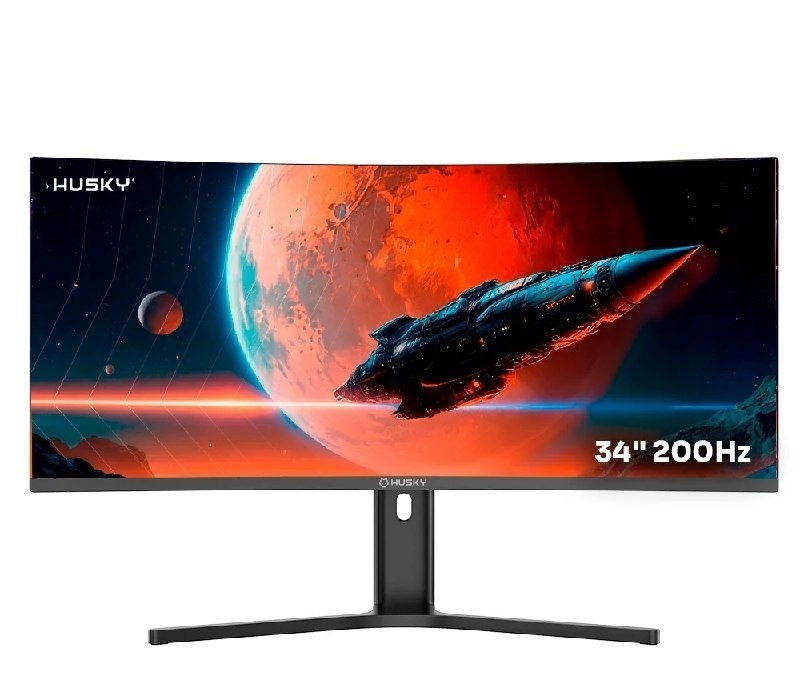 Monitor Gamer Curvo Husky Boreal 34, WQHD, Ultrawide, 200Hz, 1ms, Adaptive Sync, DisplayPort e HDMI, HDR - HMG00234PT