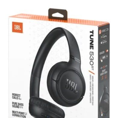 Amazon  Amazon - JBL, Fone de Ouvido Bluetooth Over-Ear, Tune 530BT, Sem Fio, Até 76 Horas de Bateria - Preto