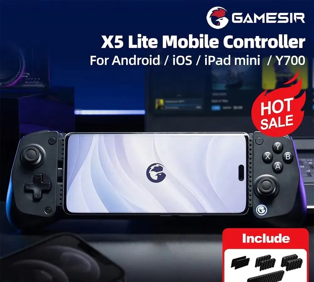 Aliexpress - Controle GameSir X5 Lite para Jogos Móveis, Gamepads para iPhone Séries 17, 16, 15, iOS, iPad Mini, Y700 e Tablets Android
