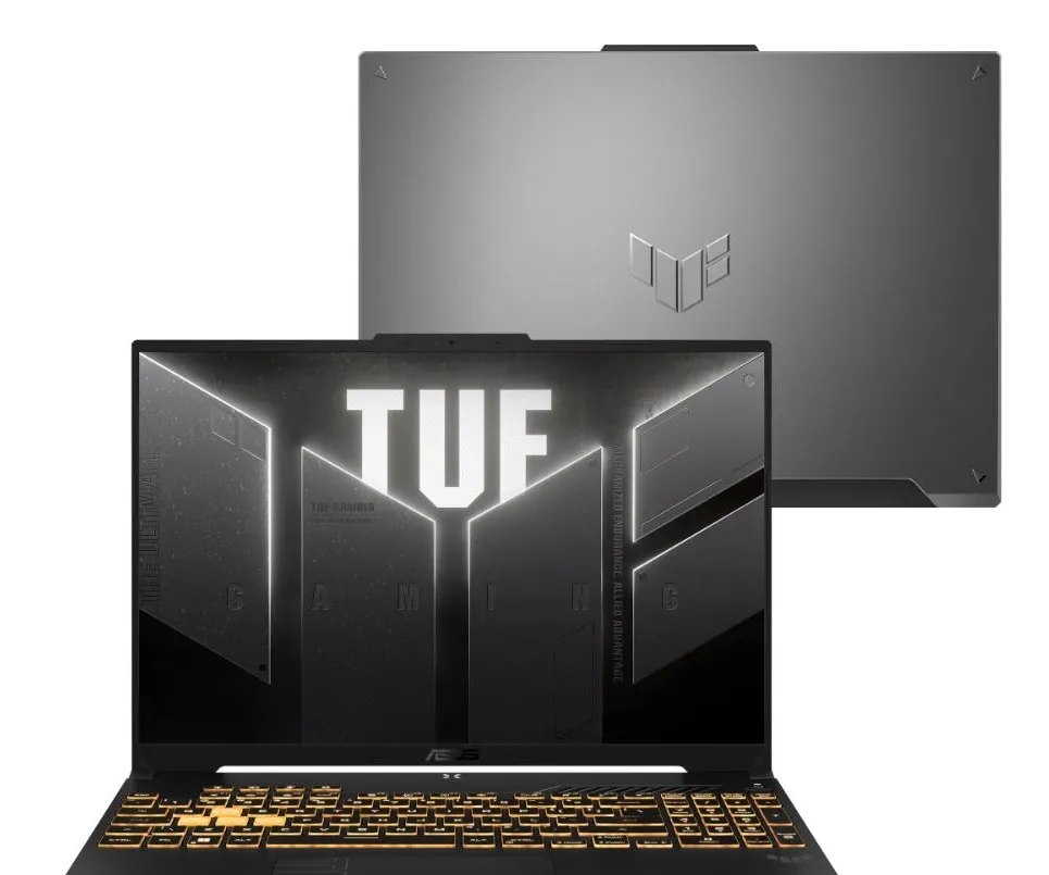 Notebook ASUS TUF Gaming F16 Core 5 NVIDIA RTX 4050 16GB Ram 512GB SSD Home Tela 16 FHD Mecha Gray - FX607VU-RL053W