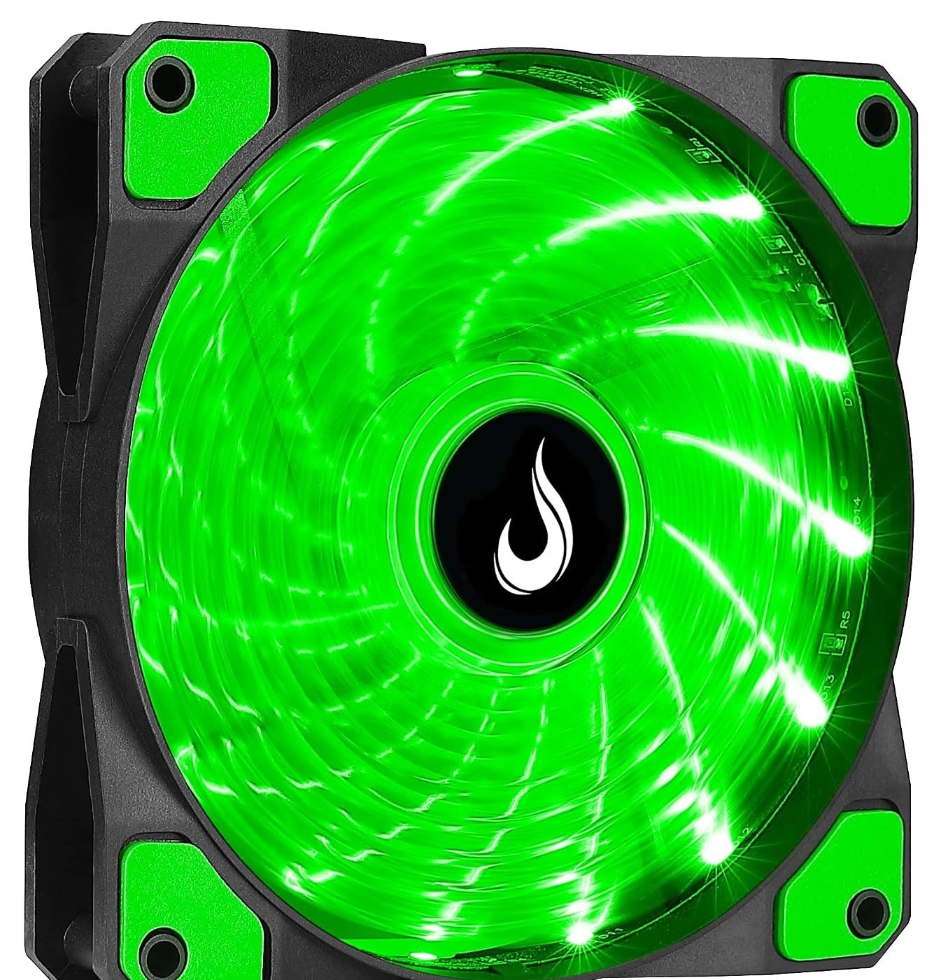 Ventoinha Rise Mode Wind W1, 120mm, LED Verde - RM-WN-01-BG
