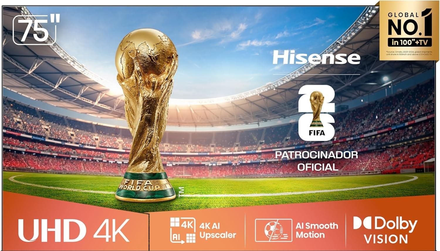 Hisense Smart TV 4K 75 Polegadas 75A6NV