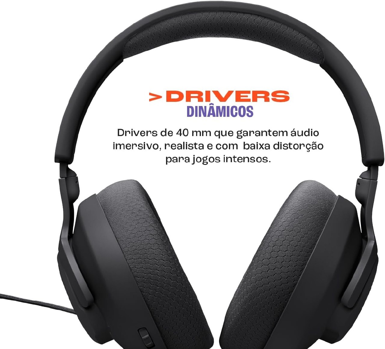 JBL, Fone de Ouvido Com Fio, Quantum 100M2, Headset Gamer, Over Ear, Microfone Removível - Preto