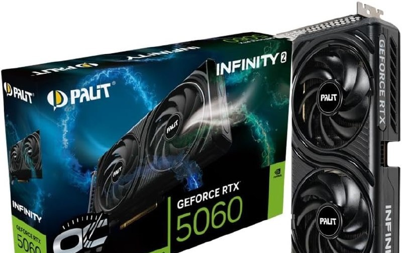RTX 5060 Placa de Vídeo NVIDIA GeForce PALIT RTX5060 8GB INFINITY 2 OC GDDR7 - 0120111-01