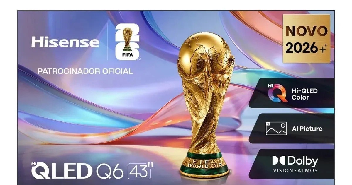 Smart Tv Hisense Hi-Qled 4K 43 Polegadas com Dolby Vision, Dolby Gaming e Compatibilidade Alexa- 43Q6qv