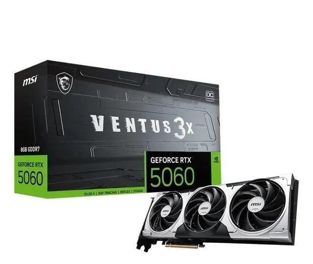 Placa De Vídeo Msi Rtx 5060 8gb Gddr7 128 Bits Ventus 3x Oc