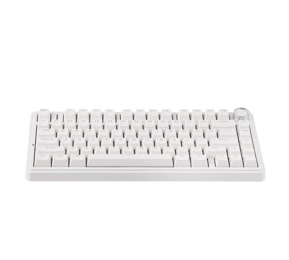 F75 Teclado Mecânico Gamer AULA F75, RGB, Switch Red, Keycaps PBT, Hotswap, Branco - AULA-F75-Wired-WH-R
