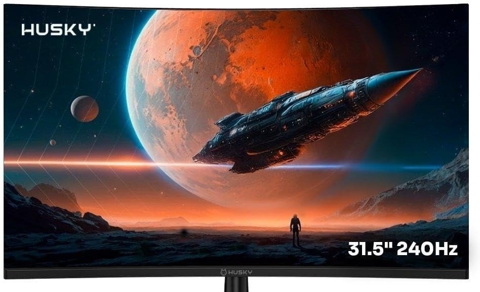 Monitor Gamer Curvo Husky Boreal 31.5, FHD, 260Hz, 1ms, Adaptive Sync, VA, DisplayPort e HDMI, HDR - HMG00732PT