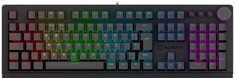 Teclado Mecânico Gamer Husky Anchorage Full Size, RGB, Switch Gateron EF Brown, ABNT2, Preto - HTG200PTMA