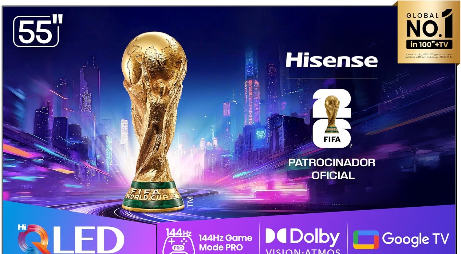Hisense Smart TV UHD 4K HI-QLED 55 Polegadas 55Q7QG