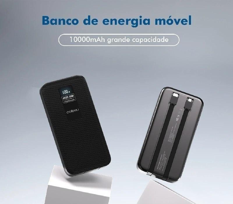 PowerBank Coibeu 10.000mAh 20.000mAh 23w Power Bank Carregador Smartphone Celular iPhone Samsung Android etc 10.000 20.000