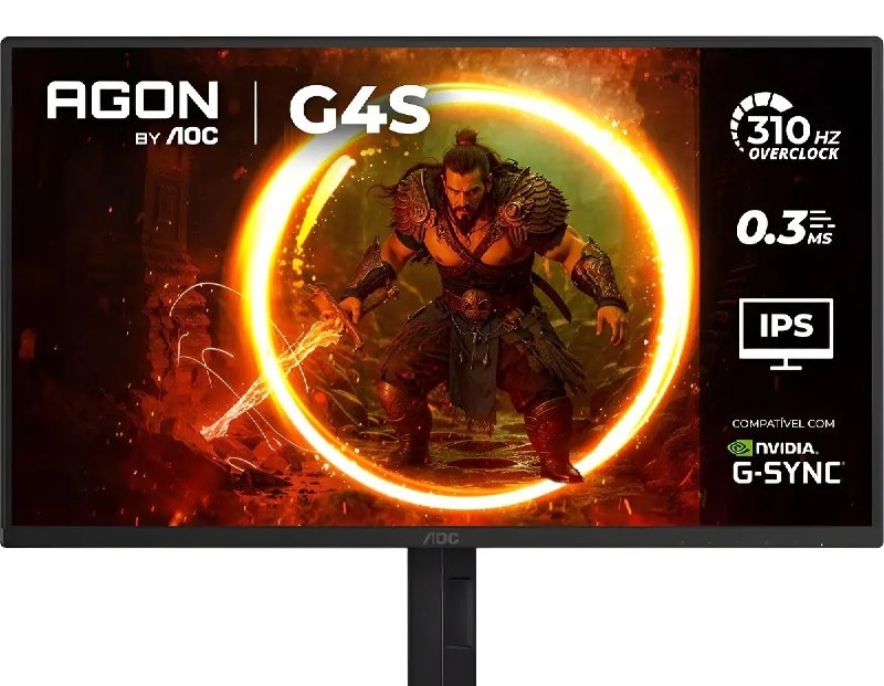 Monitor Gamer AOC AGON G4S 25 310Hz 0.3ms HDR10 IPS Base Ajustável 25G4SP