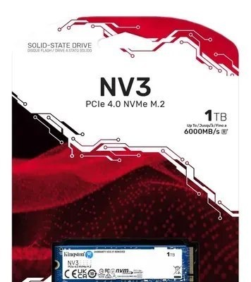 NV3 Gen4  SSD M.2 NVMe 1TB PCIe 4.0 Kingston NV3 Leitura 6000 MBs e Gravação 4000 MBs 6000mbs pcie4.0