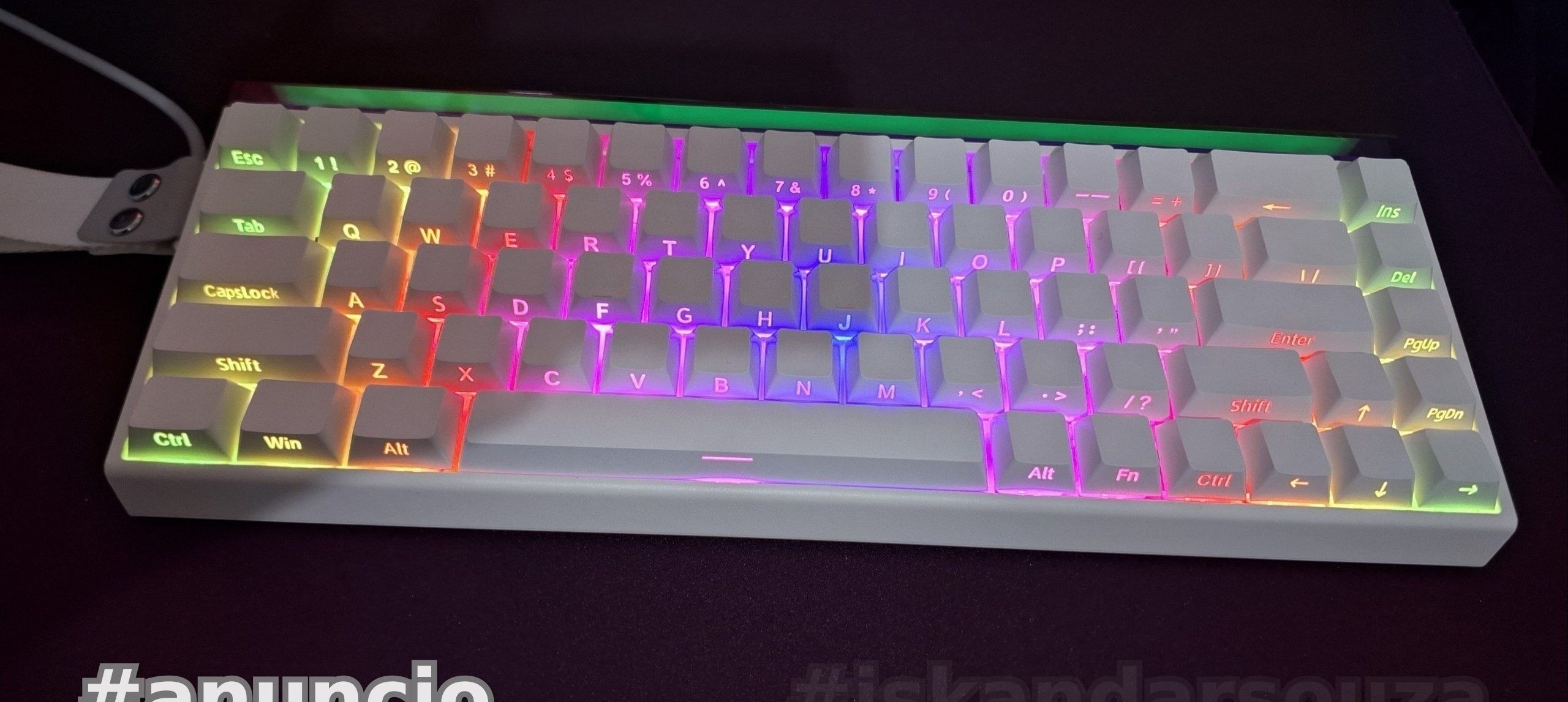 Teclado Gamer AULA HERO 68HE magnético Gatilho rápido 8K Retorno Esports Gamer Teclado RGB Teclado para jogos com fio 68 he hero68 hero68he