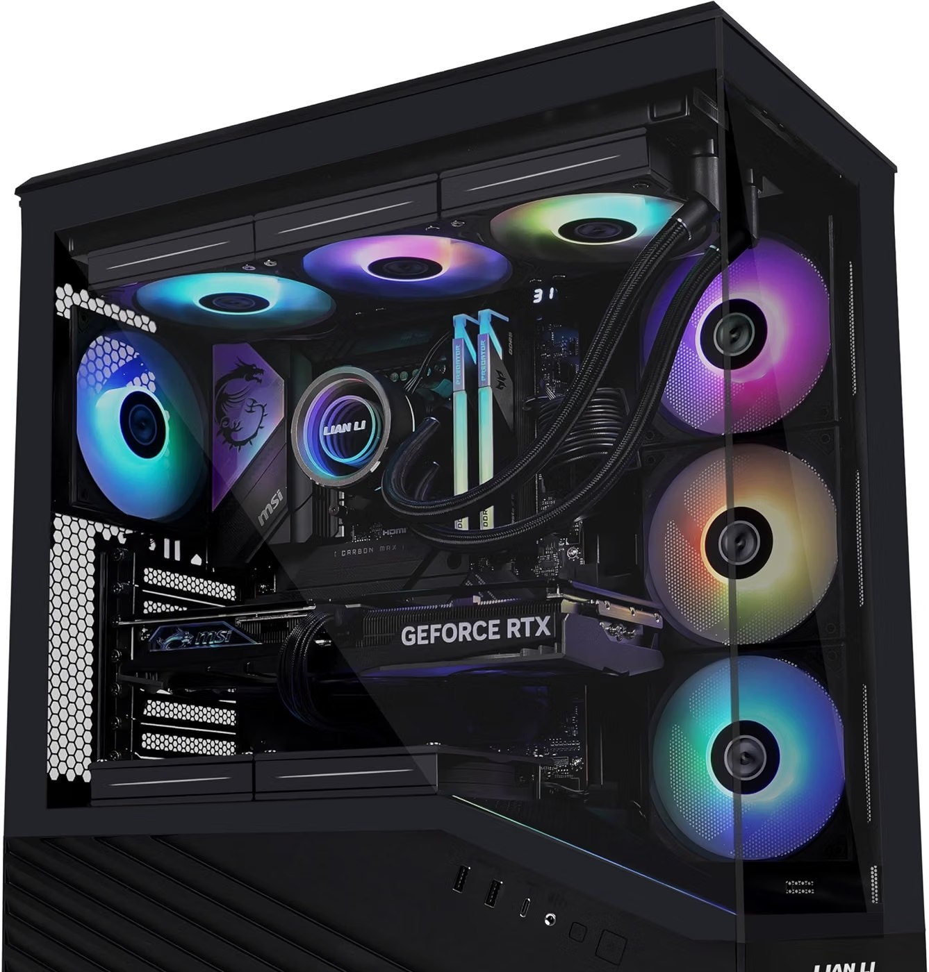Gabinete Gamer Lian Li Vector V100 Preto Sem Fans V100X