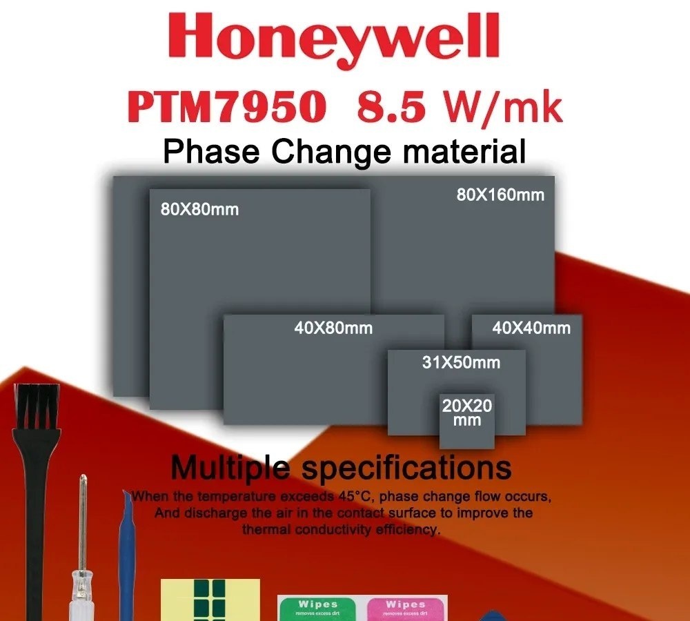 Pasta térmica para BC250 thermalpad Honeywell ptm7950 8.5wmk ptm 7950 bc 250