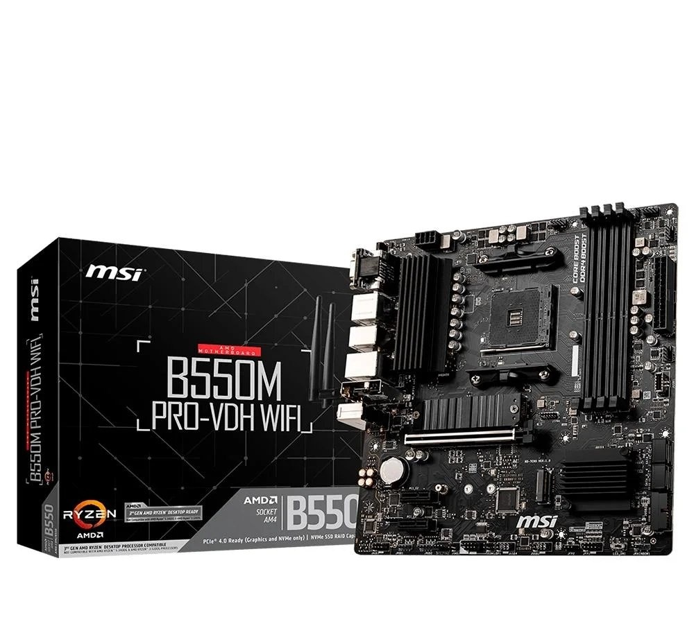 Placa-mãe MSI B550m Pro-VDH Am4 HDMI VGA Dport