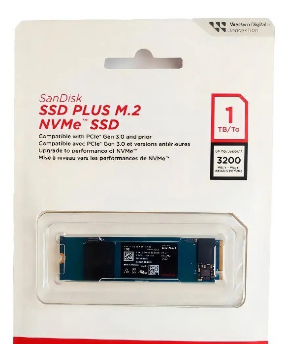 NVME SSD M.2 1TB Sandisk Plus Nvme 2280