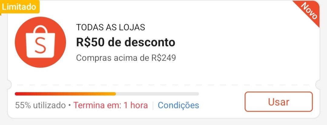 Novo Cupom Shopee