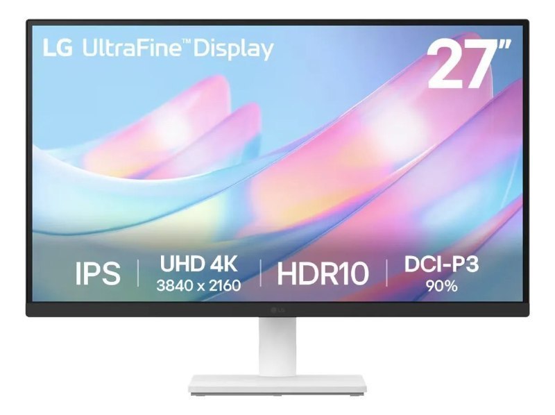 Monitor LG UltraFine - Tela IPS UHD 4K 27, HDR10, DCI-P3 90 , Dynamic Action Sync  27US500-W.