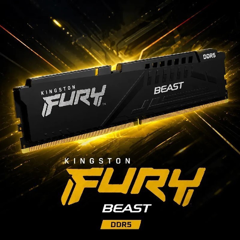 Memória Kingston Fury Beast Ddr5 16gb 5200mhz Kf552c40bb-16