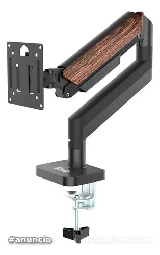 MercadoLivre - Suporte Articulado Para Monitor Zinnia Rust 100 Preto 17 a 32 Pol com Pistão a Gás, VESA 75x75100x100, Ajuste de Altura e Capacidade até 9 kg