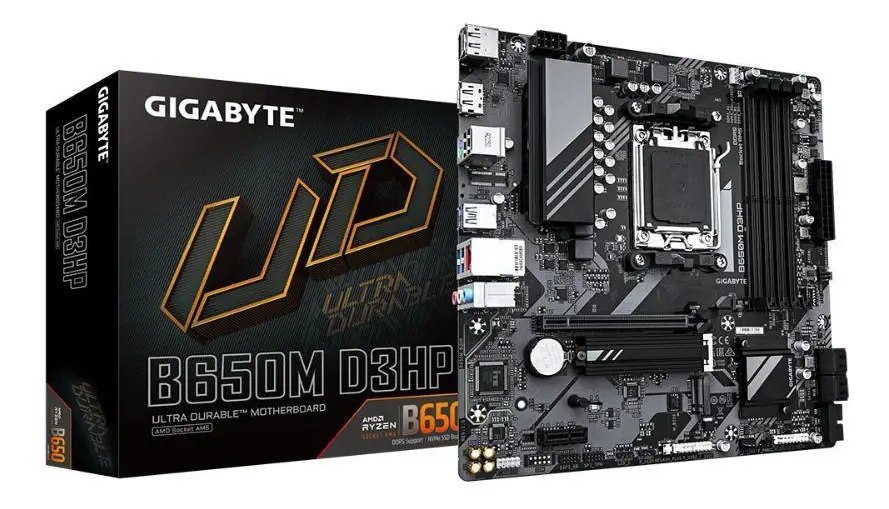 Placa Mãe Gigabyte AMD AM5 B650m Ultra D3hp 4xddr5 Matx Preto