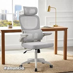 Amazon  Laruno Home - Cadeira de Escritório Almirante C600 Mesh Reclinável Cinza 150Kg