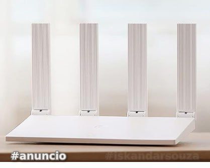 Amazon  Imagem Hitech - Roteador Huawei Wifi 6 AX2S AX1500 4 Antenas WS7000-42 Branco