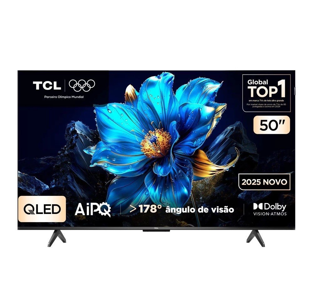 Smart Tv 50 50P7k 4K Qled Uhd 60Hz com Sistema Operacional Google Tv Tcl