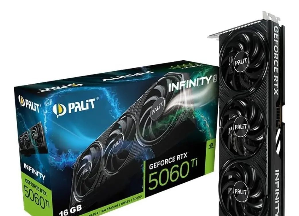 RTX 5060 TI 16GB Placa de Vídeo Palit RTX 5060TI 16GB GDDR7 Ray Tracing 8K
