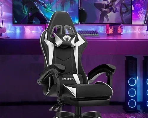 MercadoLivre - Cadeira Gamer Python Fly GC01 Ergonômica com Apoio para Pés e Encosto Reclinável até 150kg