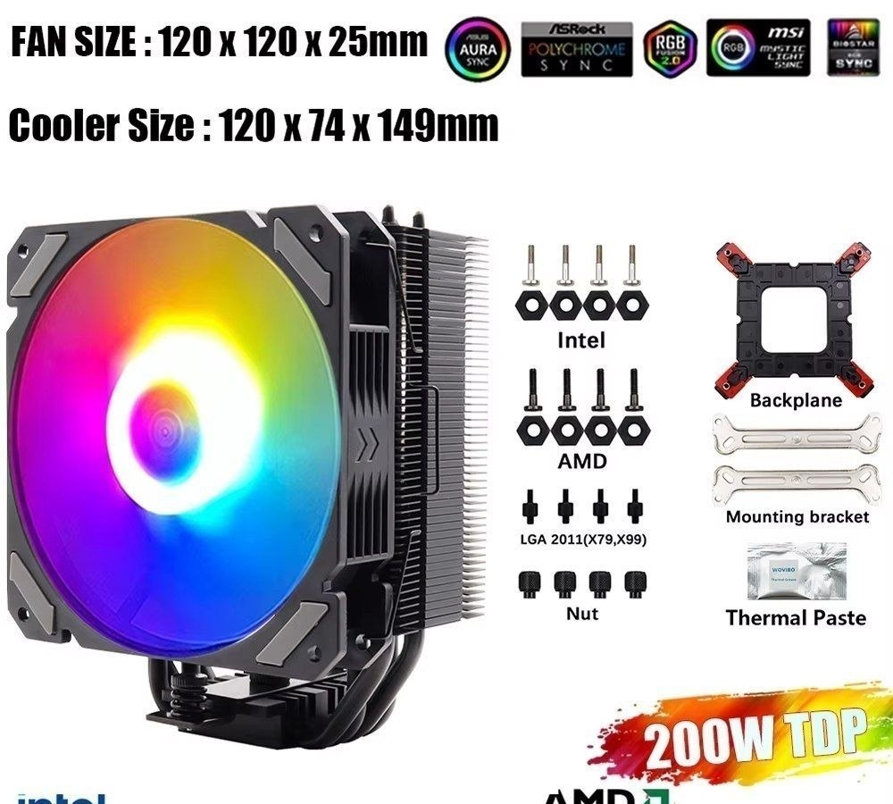 Air Cooler Para Xeon Wovibo 4a aRGB