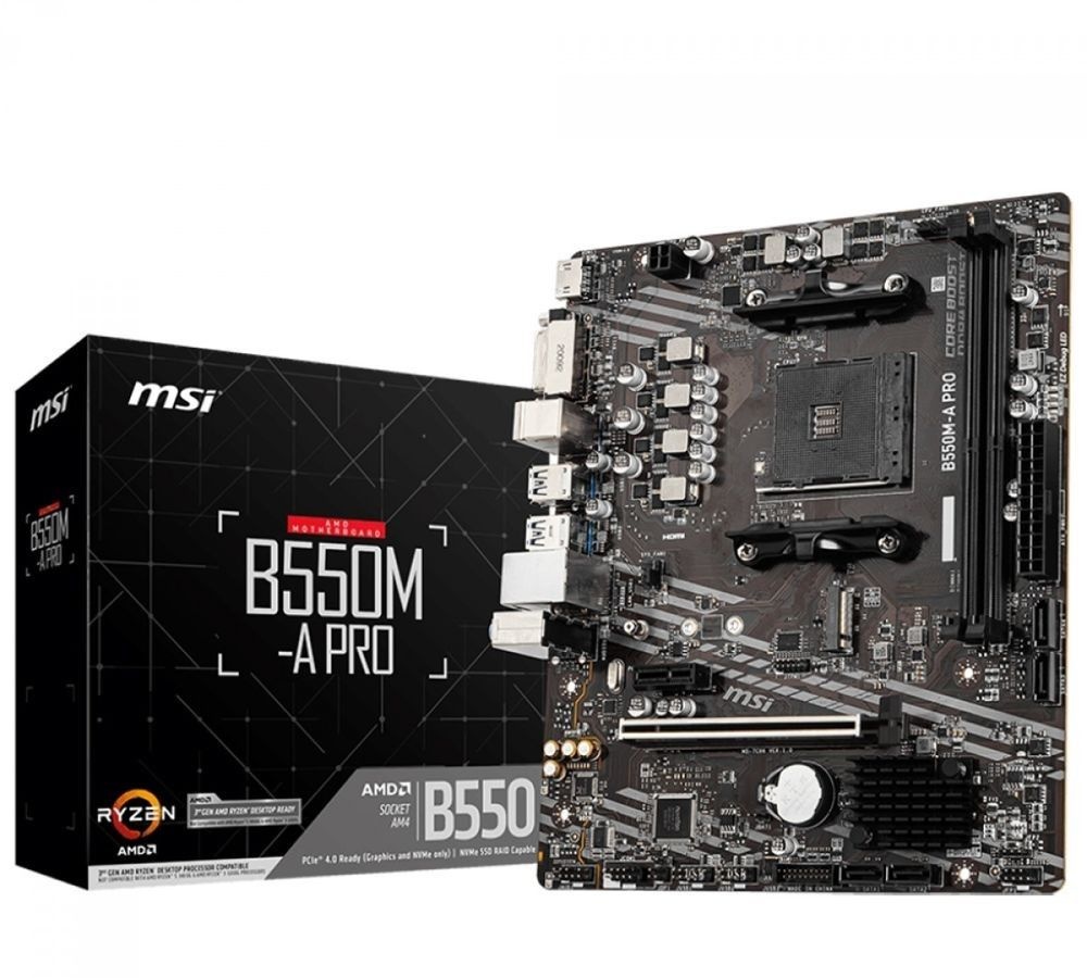Shopee  TNT - Placa Mãe MSI B550M-A PRO - AMD Ryzen AM4 - DDR4 - Matx - M.2 - Hdmidvi