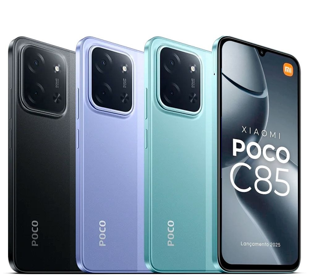 Celular Xiaomi Poco C85 4G NFC 8GB  256GB Global Dual Sim Micro SD Tela 6.9 120Hz Bateria 6000 mAh 6000mAh