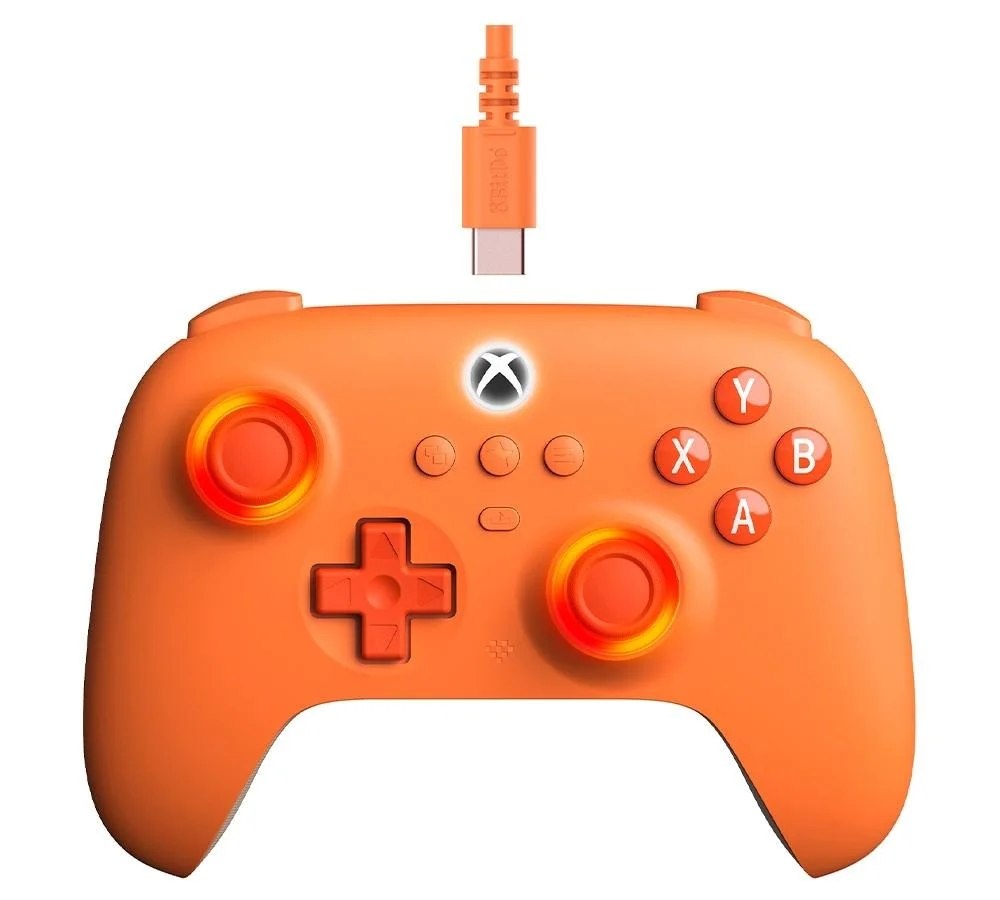 Controle Com Fio 8BitDo para Xbox Ultimate C, Laranja - 82CF05D