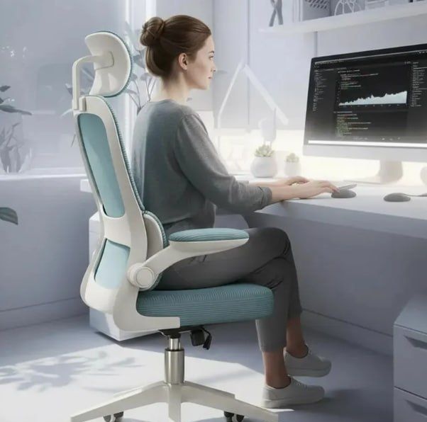 MercadoLivre - Cadeira de Escritório Python Fly Confortus Ergonômica com Apoio Lombar e Braços Retráteis