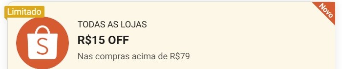 NOVO CUPOM SHOPEE