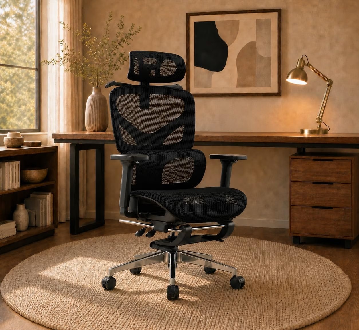 Cadeira de Escritório Ergonômica Soberano Preta 200kg